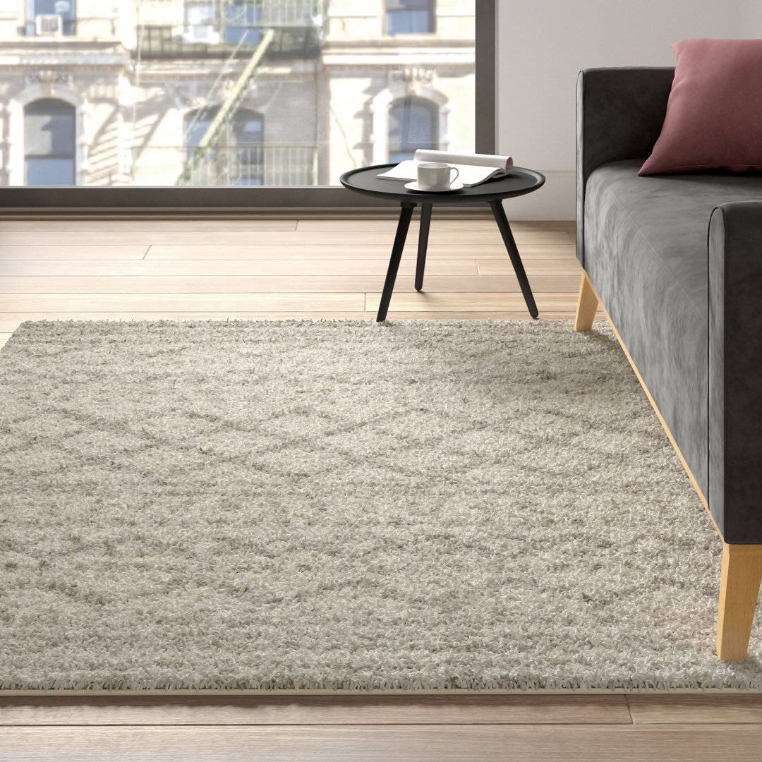 Hykkon Samara Looped Neutral/White Rug cm