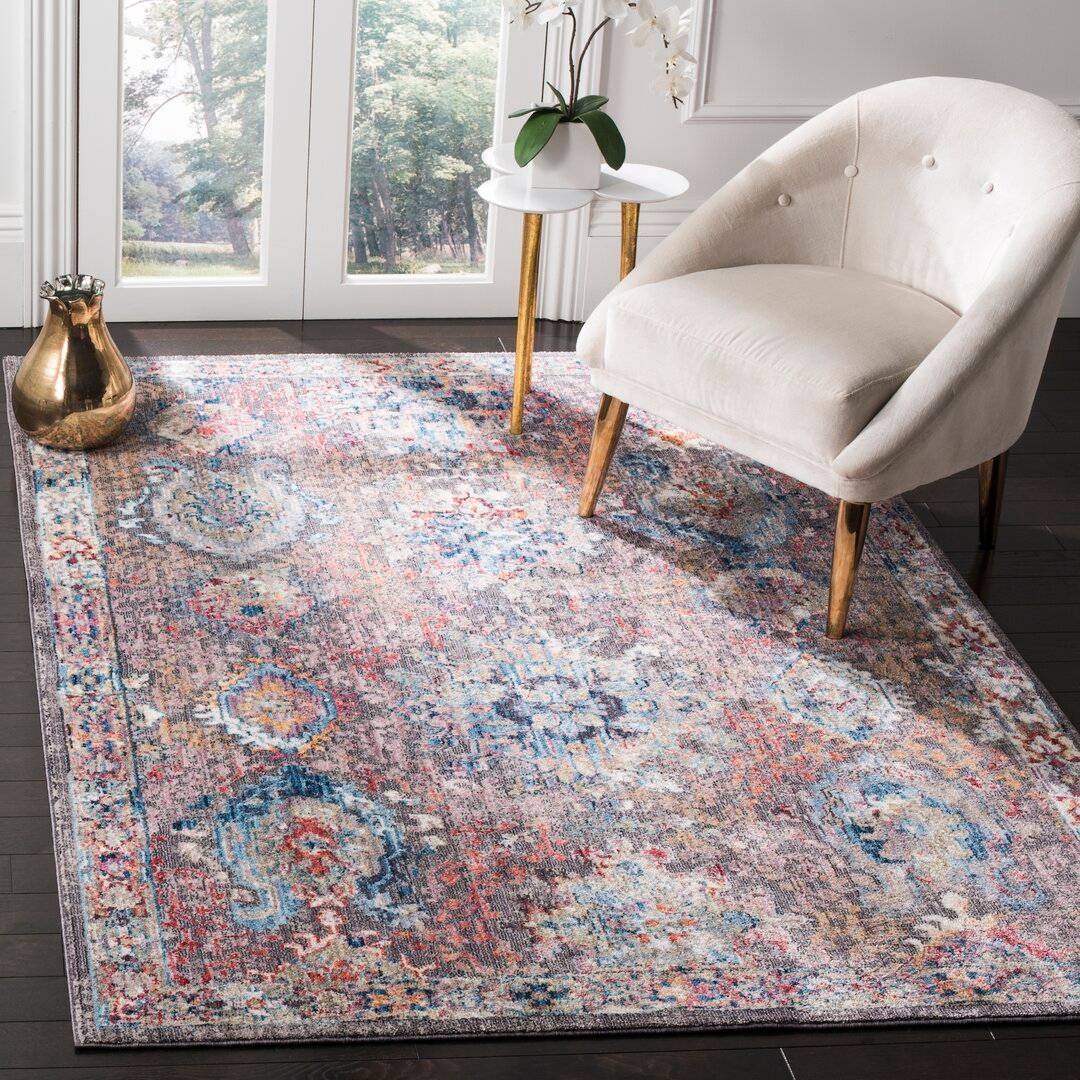 Three Posts Bellomy Dark Rug Grey