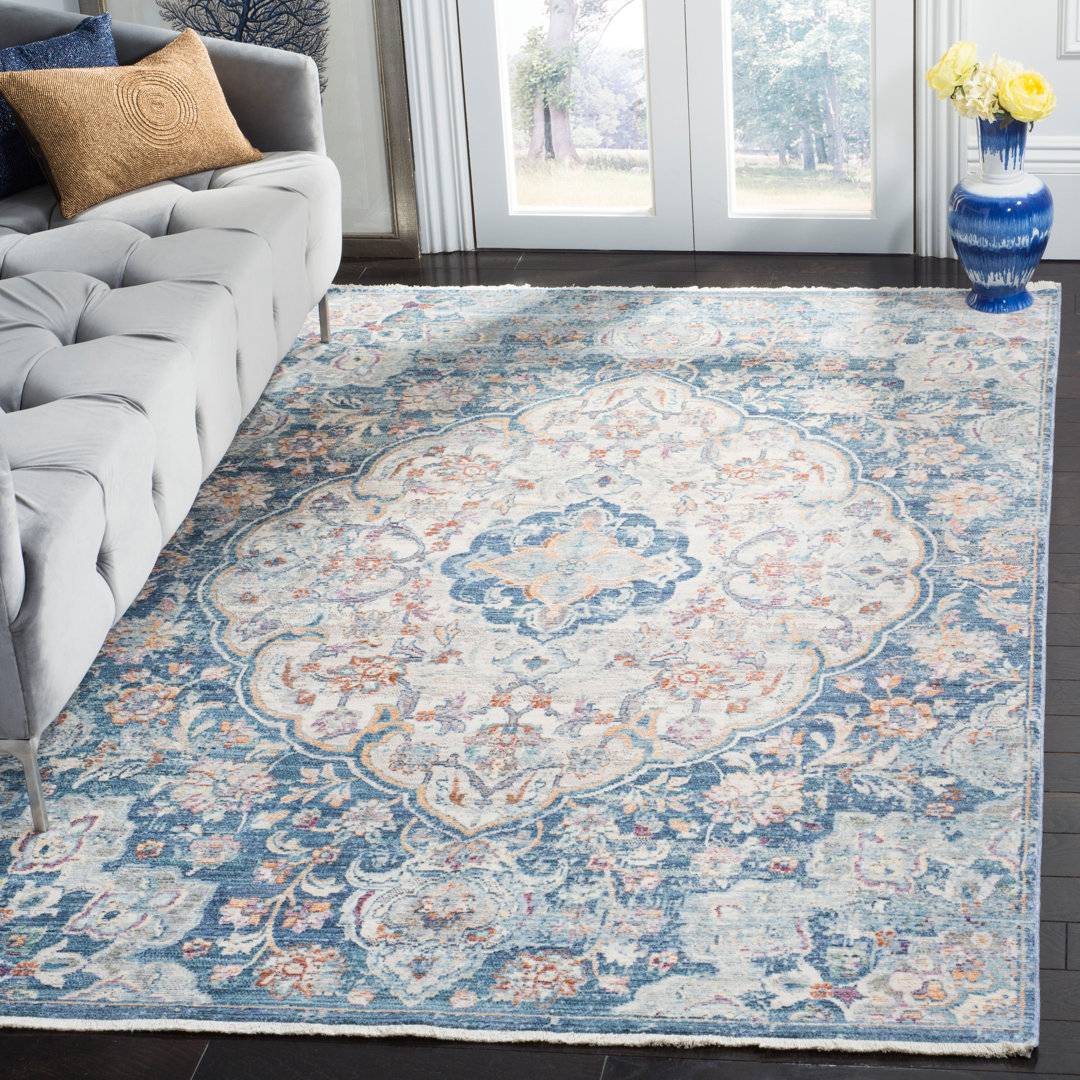 Three Posts Bachus Power Loom Blue