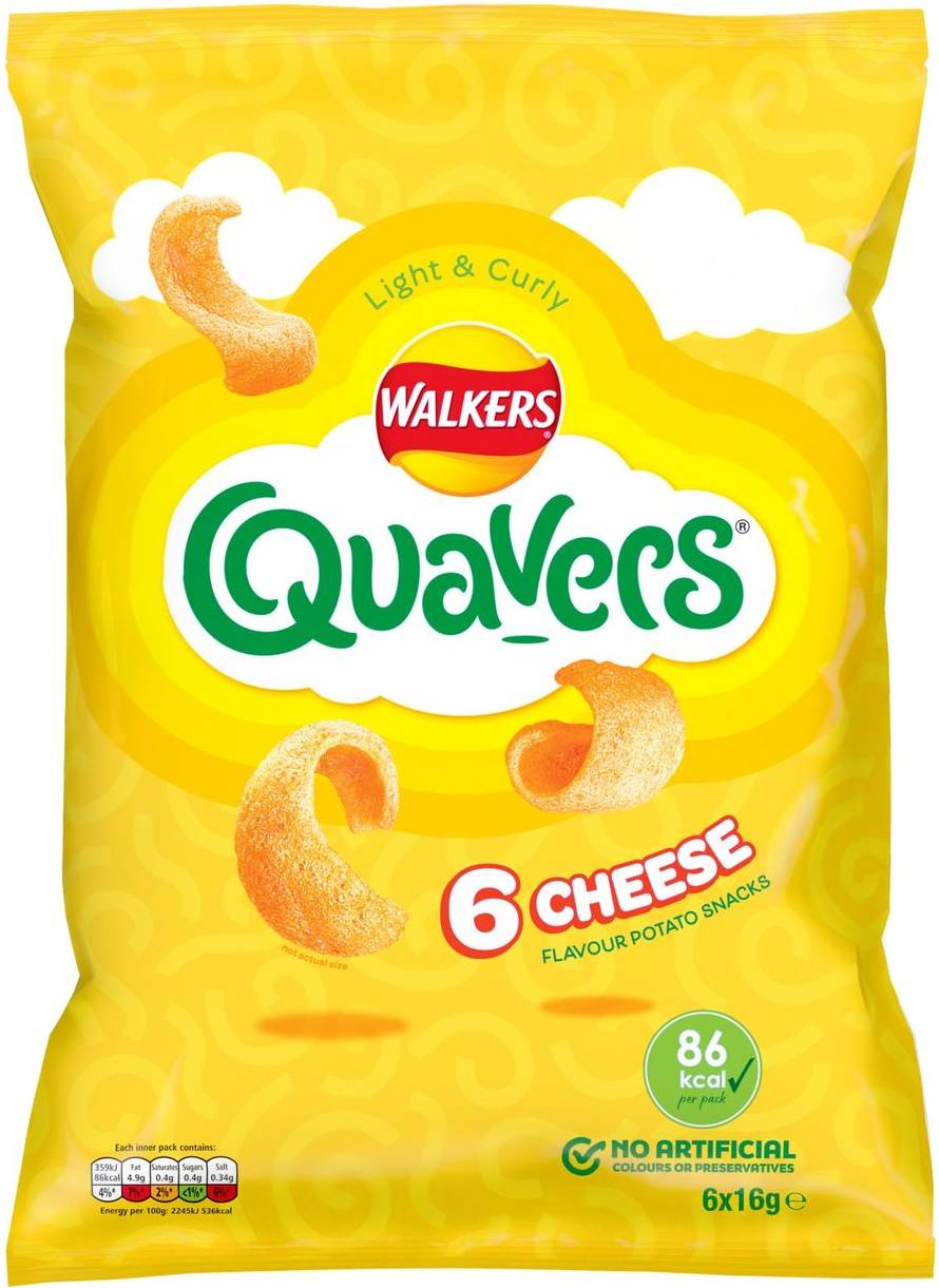 Quavers Cheese Multipack Snacks Crisps