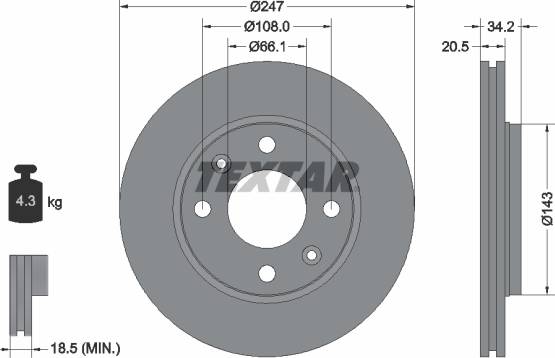Textar PRO 92043103