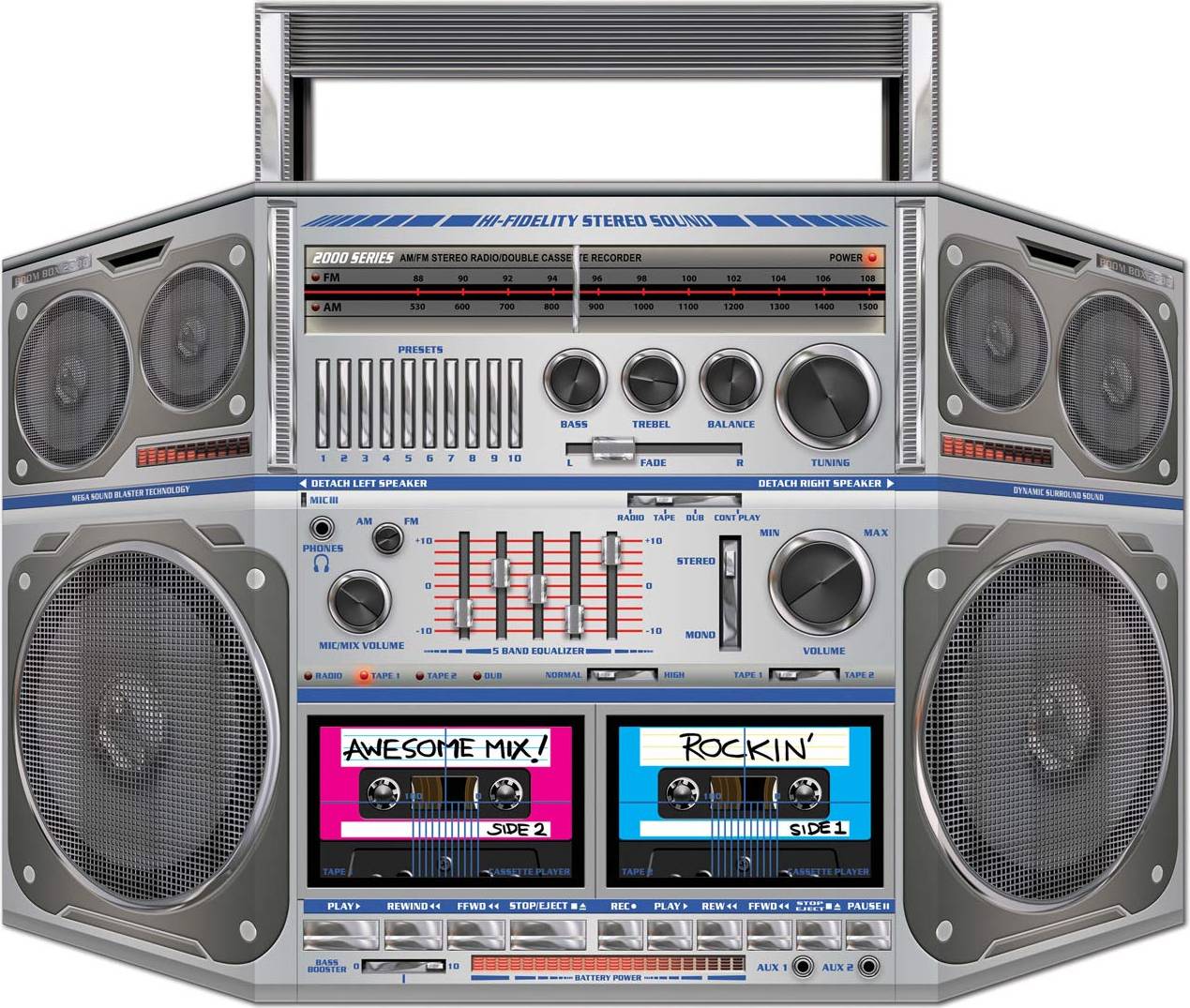 Boom box Beistle Large Boom Box Photo Booth Prop
