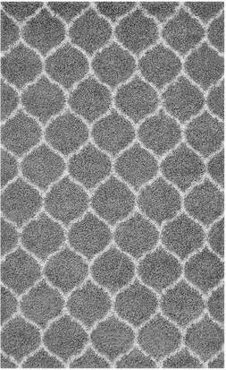 modway Solvea Collection R-1143B-58 Moroccan Trellis Shag Gray