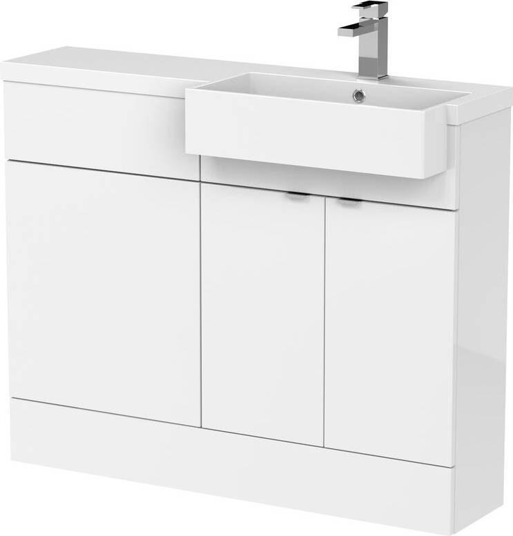 Combination toilet vanity unit Hudson Reed 1100mm Combined Vanity Unit