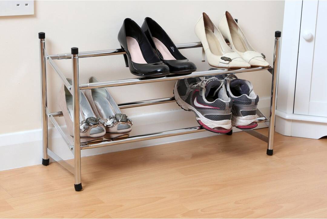 Symple Stuff 2-Tier Extendable Shoe Rack
