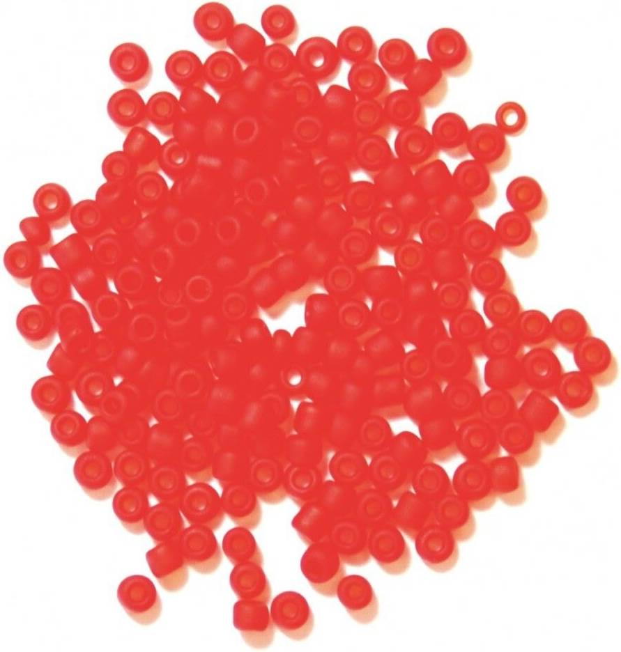 Craft Factory Frosted Rocailles Beads Red