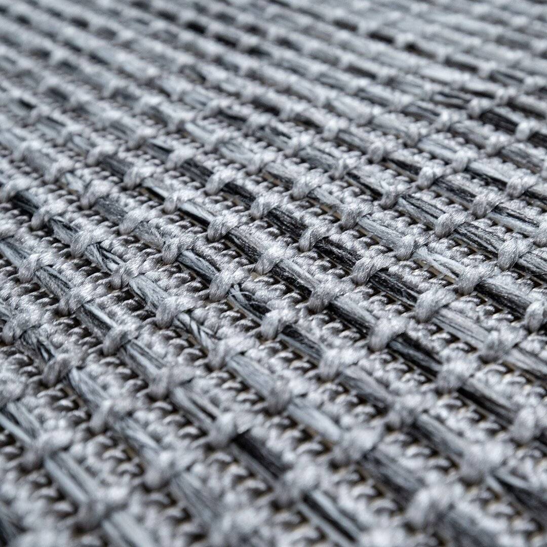Three Posts Modern Border Power Loom Grey Rug 160 cm Grey