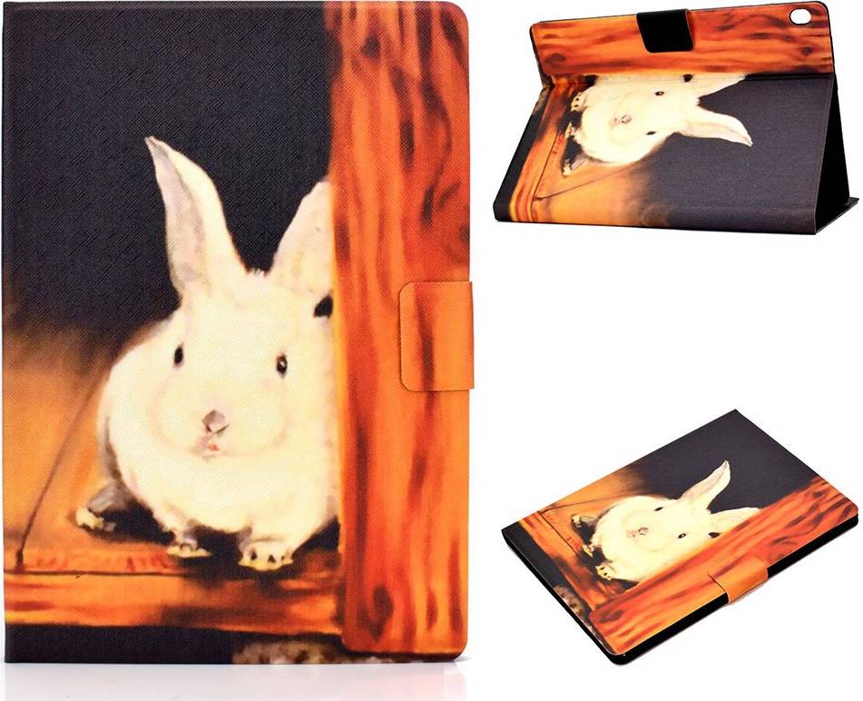 Lenovo Tab M10 Pattern Printing Leather Case Rabbit