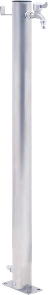 vidaXL Vattenpost 60 cm Rostfritt Stål Rund