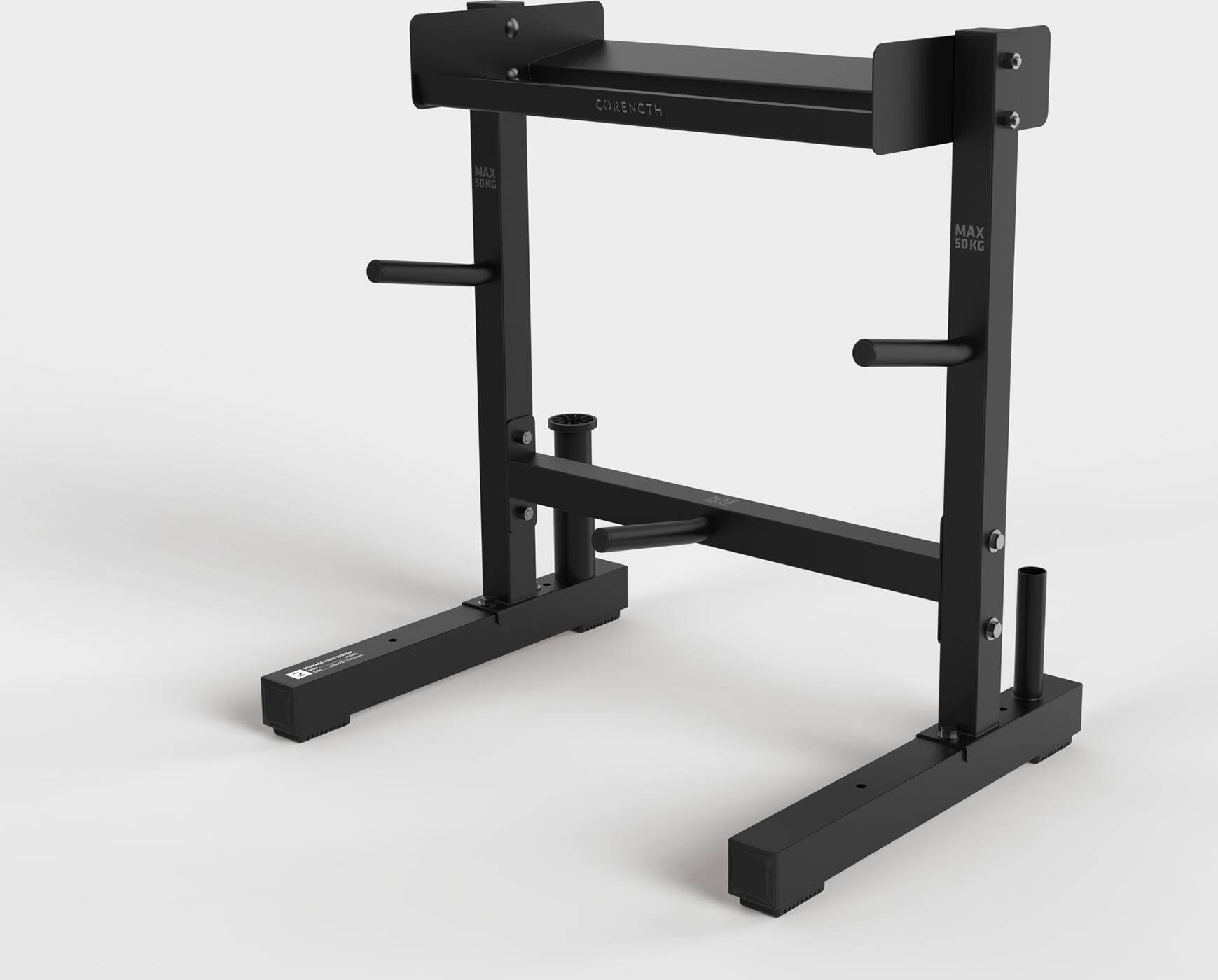 Weight Training Storage Rack for Bars and Weights