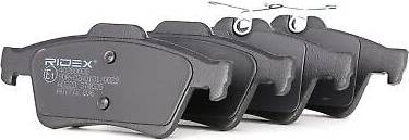 Ridex Brake Pad Set Rear Axle With Spring