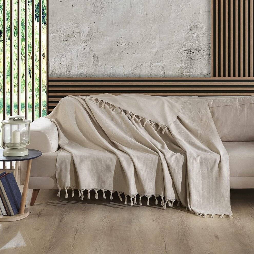 Cotton throws for sofas Large