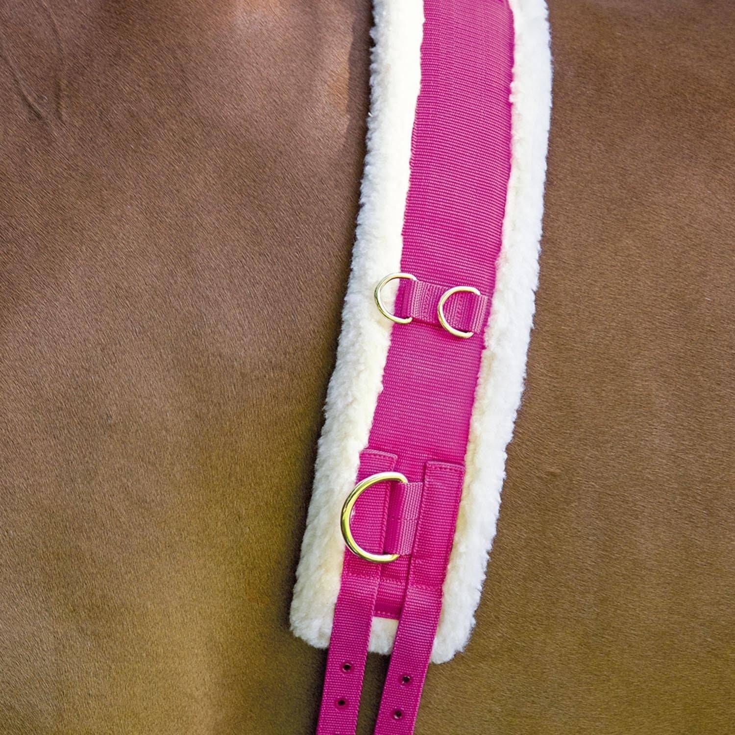 Shires Nylon Roller With Fleece Lining - Raspberry
