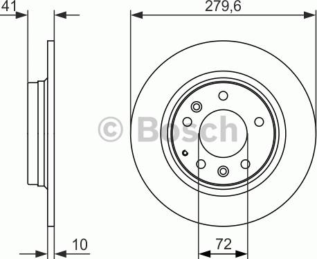 Bosch 0986479131 Rear Axle Brake Disc