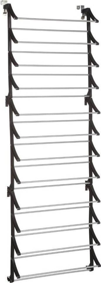 Five Shoe Rack 36 Pairs Silver