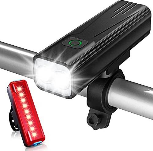 Pepsi Bike Lights 2000 Lumen USB Rechargeable Front and Rear Set