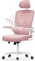 Pink swivel chair Bigzzia Ergonomic Swivel Chair Computer