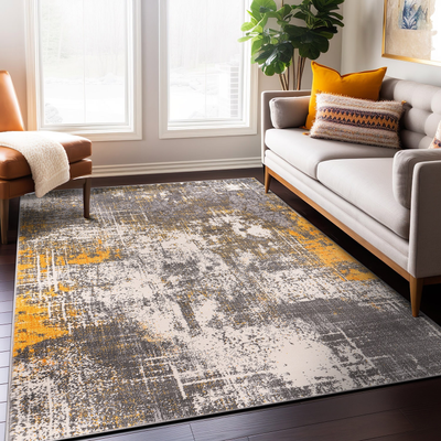 World Rug Gallery Modern Yellow