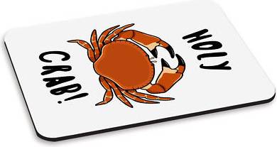 Gift Base Holy Crab PC Computer Mouse Mat Pad