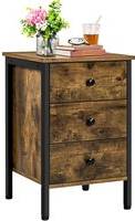 Yaheetech 3-Drawer Bedside Table