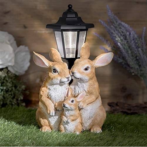 GloBrite Garden Solar Rabbit Family with Post Light