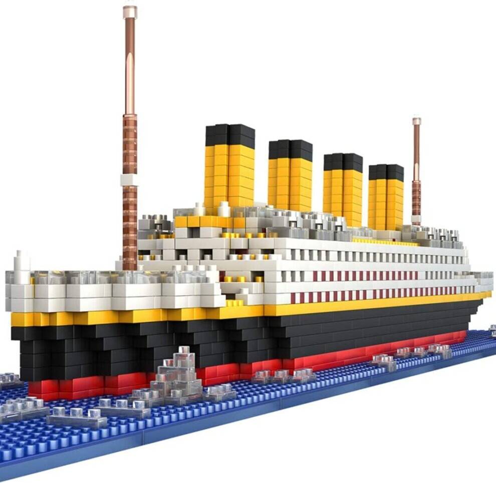 CleanerBest 1860Pcs Titanic Shape Model Building Blocks Model Construction Kit