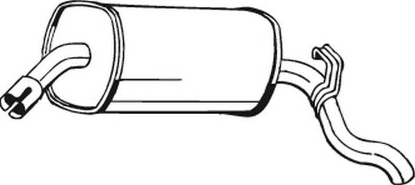 Bosal 185-045 Rear Silencer