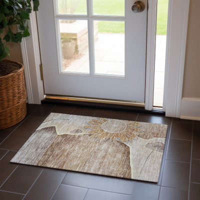 Addison Rugs Machine Washable Chantille Brown