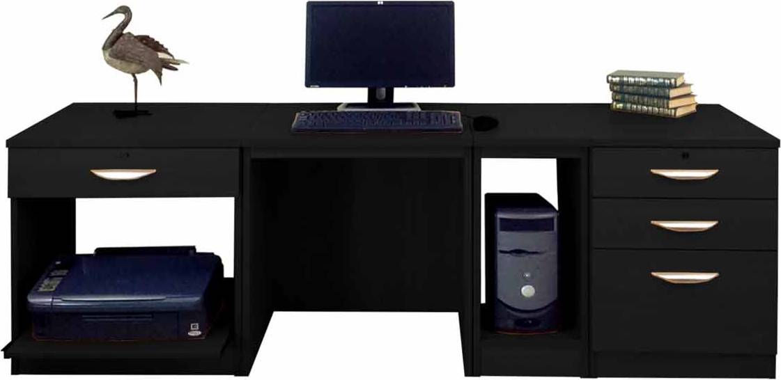 White R White Office Wide Writing Desk