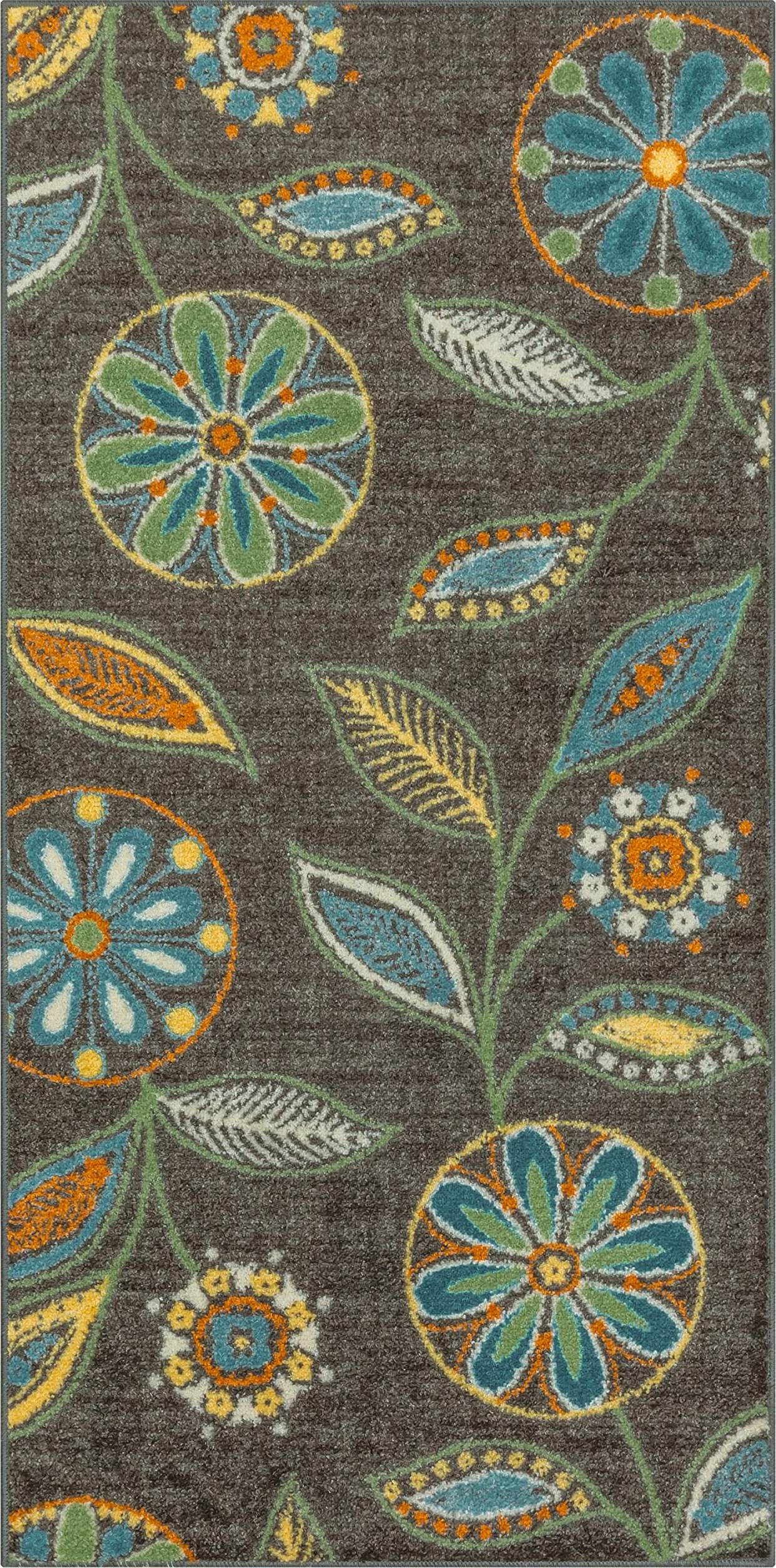 Maples Rugs Maples Reggie Floral Kitchen Gray, Multicolor