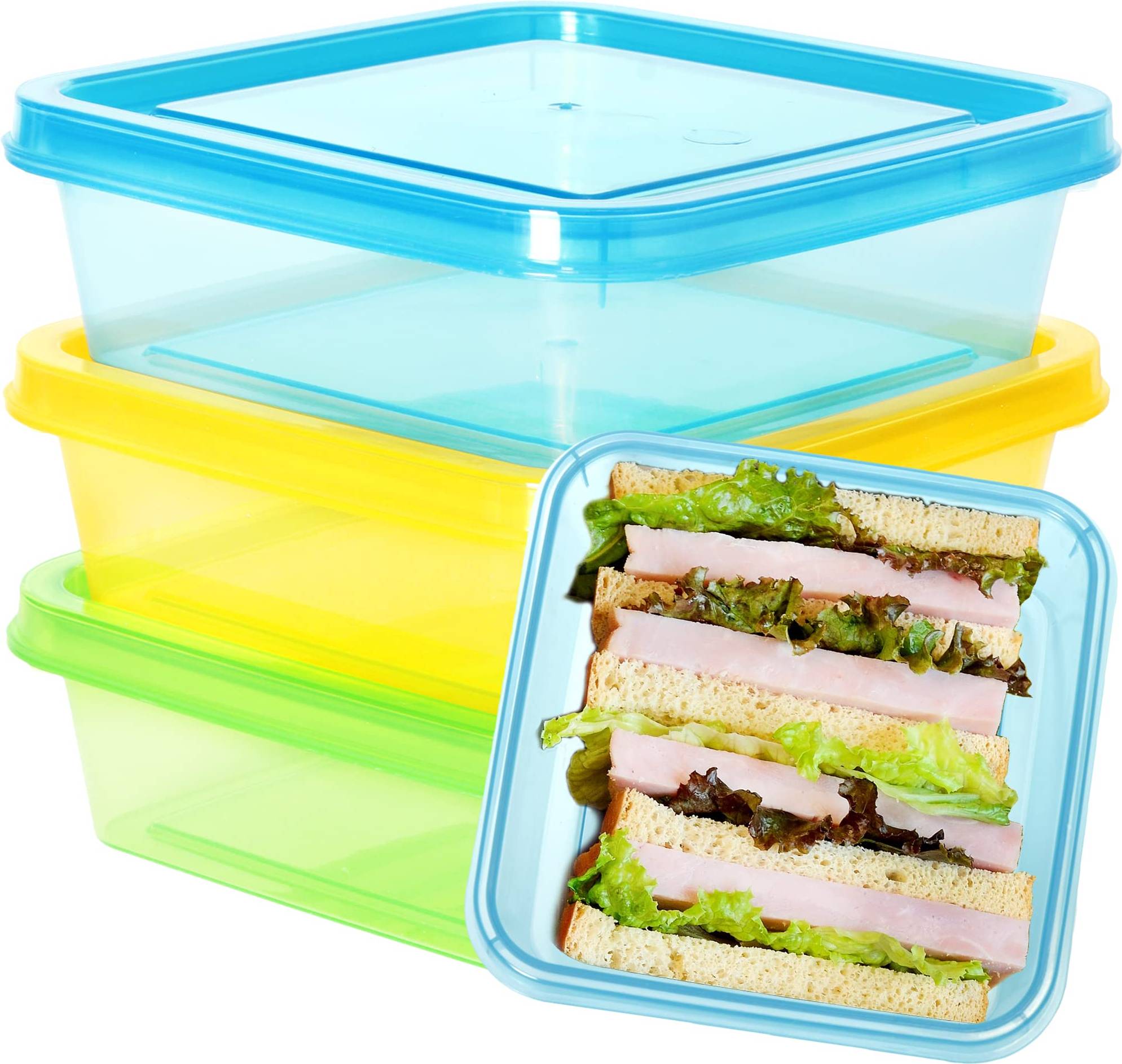 3 Pack 600ML Reusable Sandwich Containers