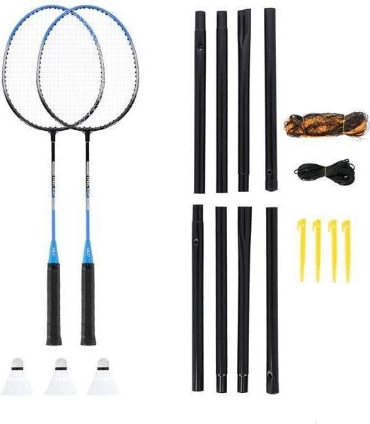 NRZ012 Steel Badminton Set 2 Rackets + 3 Shuttlecocks