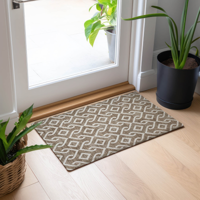 Addison Rugs Machine Washable Trellis Brown