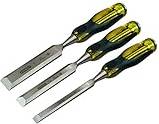 Stanley Tools 3 Piece Pro Dynagrip Chisel Set Bevel Edge Chisel