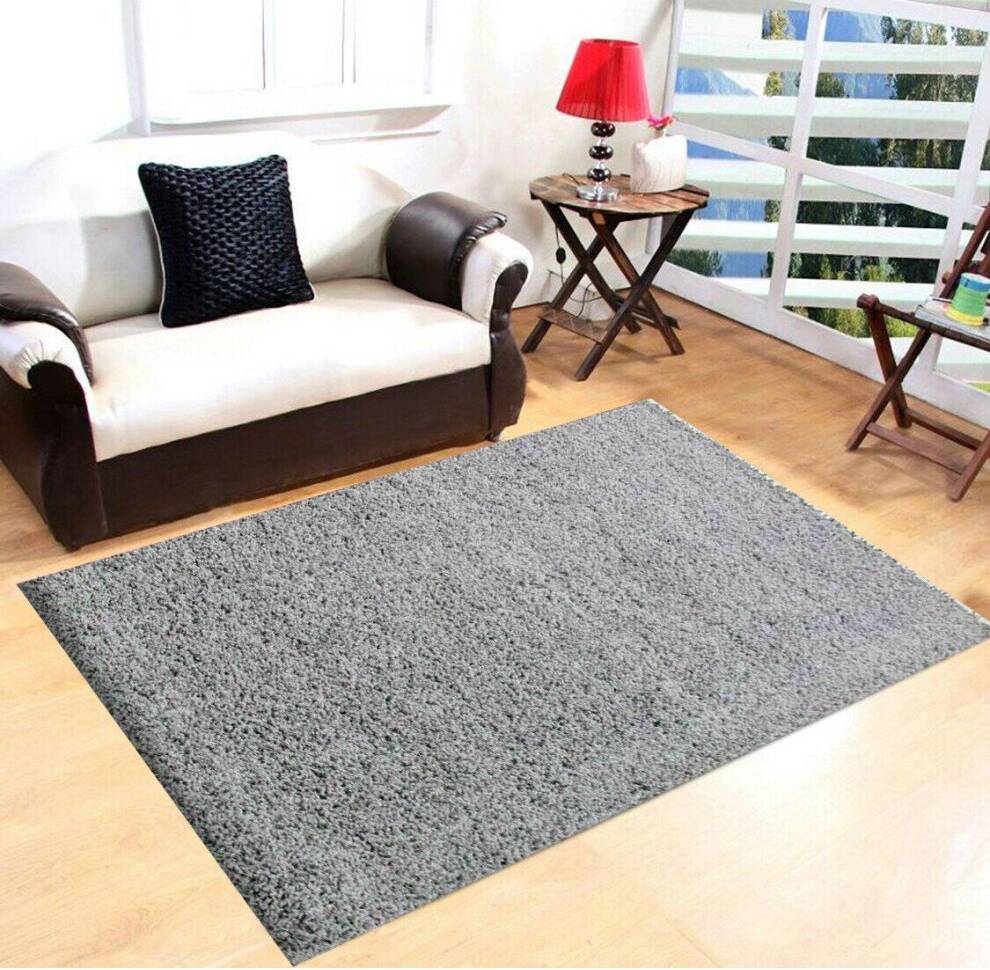 Moonlight Bedding Shaggy Rug NON SLIP RUGS Grey
