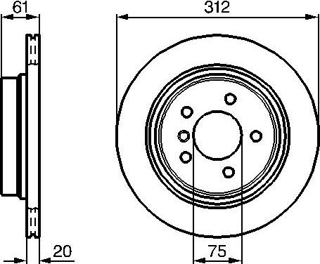 Bosch BD676 Brake Discs Rear