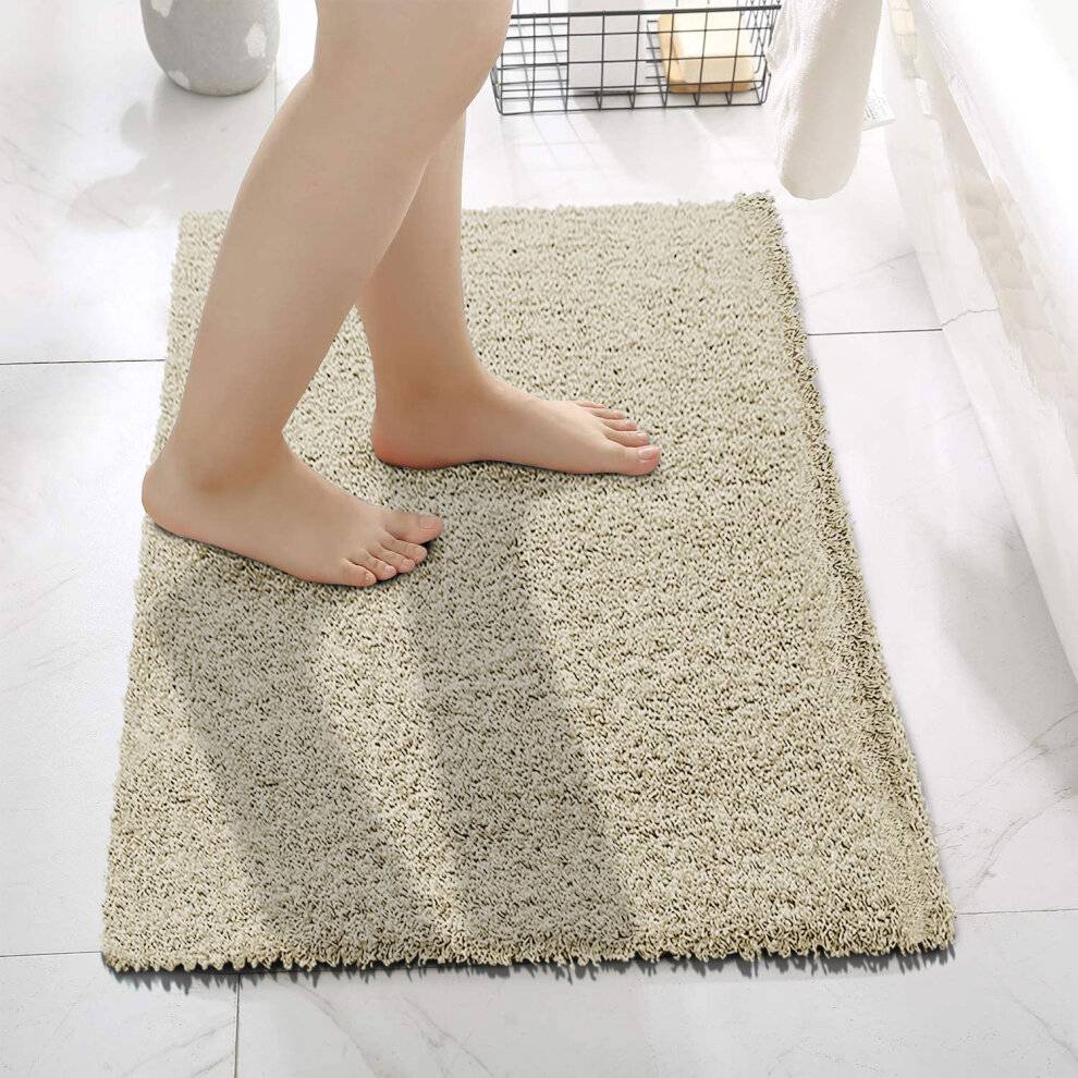 Moonlight Bedding Shaggy Rug Cream NON SLIP RUGS