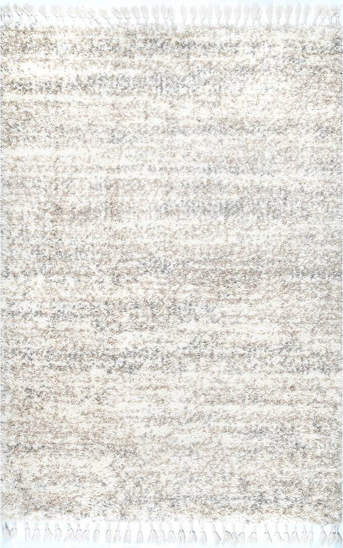 Blue Elephant Ivory Rug White