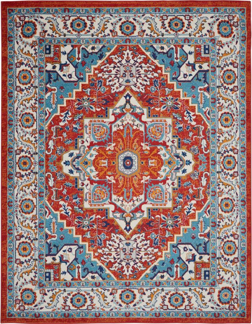 Blue Elephant Perrins Red/Ivory Rug
