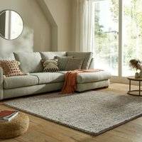 Dunelm Pebble Square Rug Pebble Monochrome