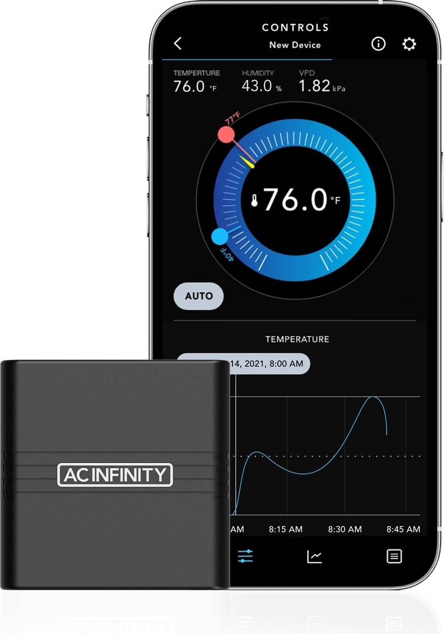 Smart hygrometer Ac Infinity Cloudcom A2 Mini Temperature Humidity Smart Hygrometer