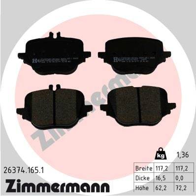 Brake Pad Set Rear Axle