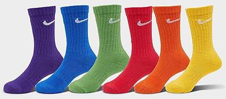 Boys nike socks Nike Performance Basic Crew 6 Pack Socks - Multi Blue