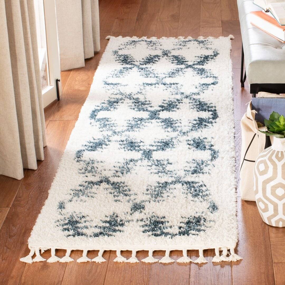 Mack + Milo Aghacully Cream/Blue Rug Beige