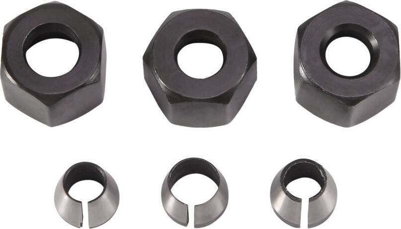 Tlily 3 Pcs Router Collet Set Chuck Heads Adapter for Drills Engraving Trimming Carving Machine Electric Router Milling Cutter