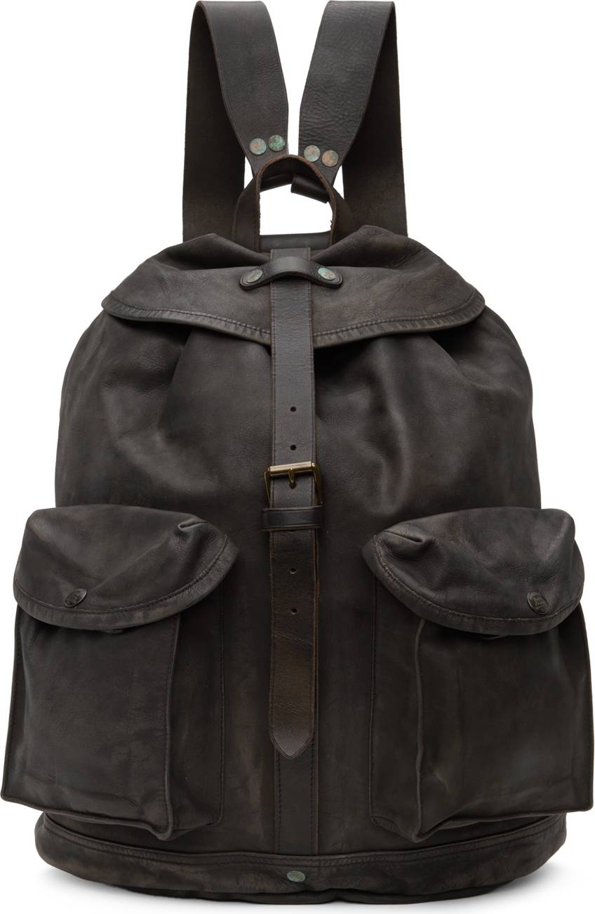 RRL Brown Leather Rucksack Backpack