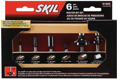 Router bit set Skil 6-Piece Carbide-tipped Router Bit Set 91006