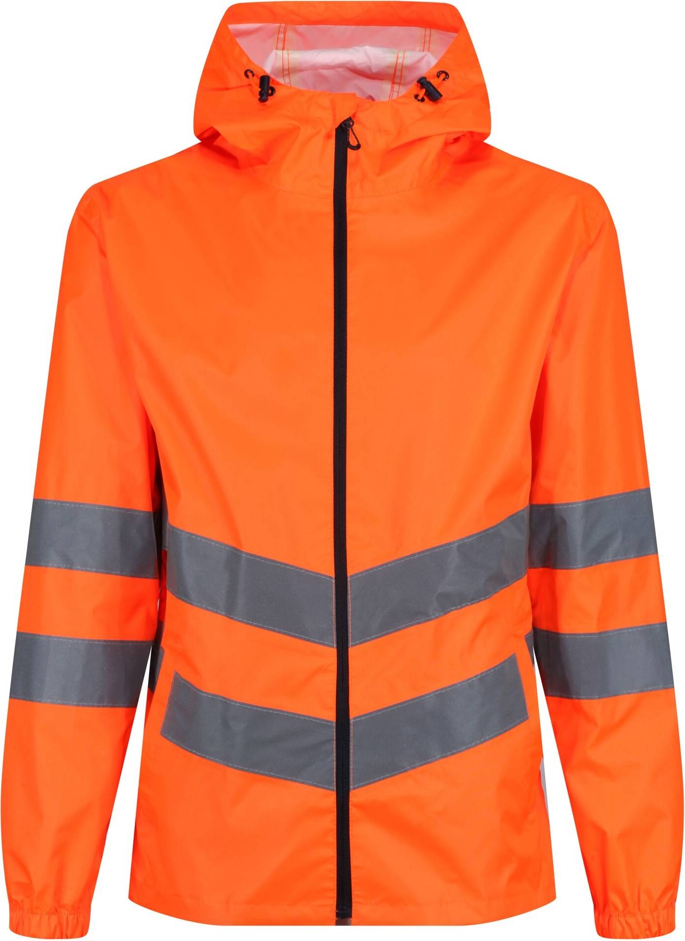 Hi-Vis Pro Waterproof Reflective Packaway Work Jacket - Orange