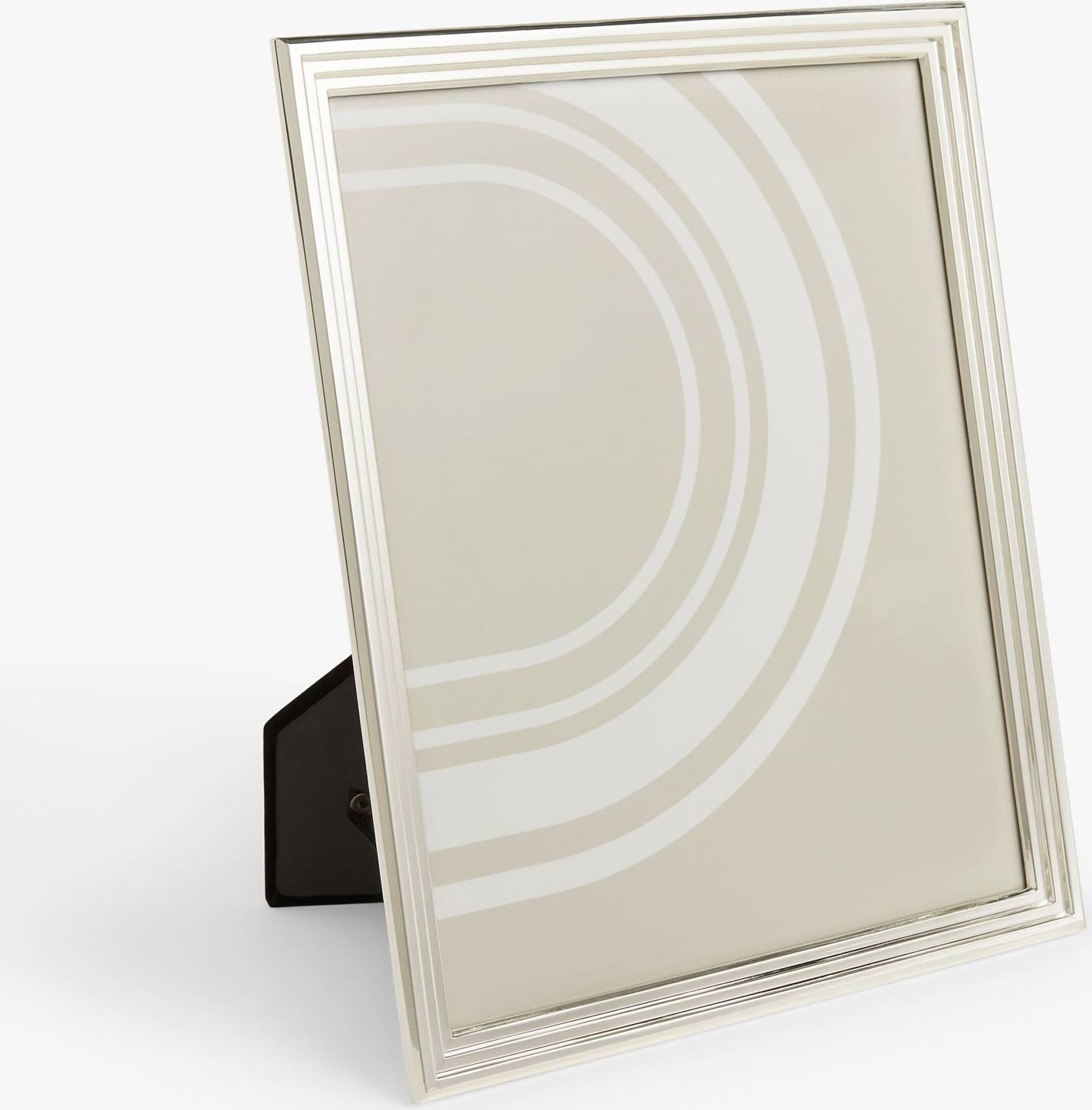 John Lewis Ribbed Silver Photo Frame