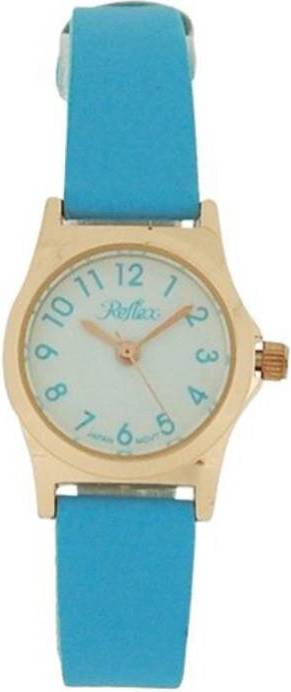 Reflex Girls Ladies WHITE ROUND DIAL, ROSE GOLD CASE WITH BLUE PU 101334LT
